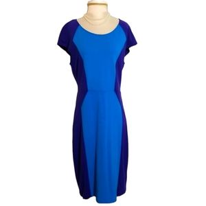 NWT Ambar Colorblock Blue Dress Size M